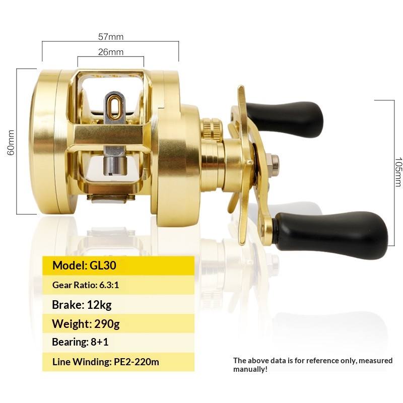 Carrete de Pesca GL30, Metálic - Trolling Reel reseña y precio